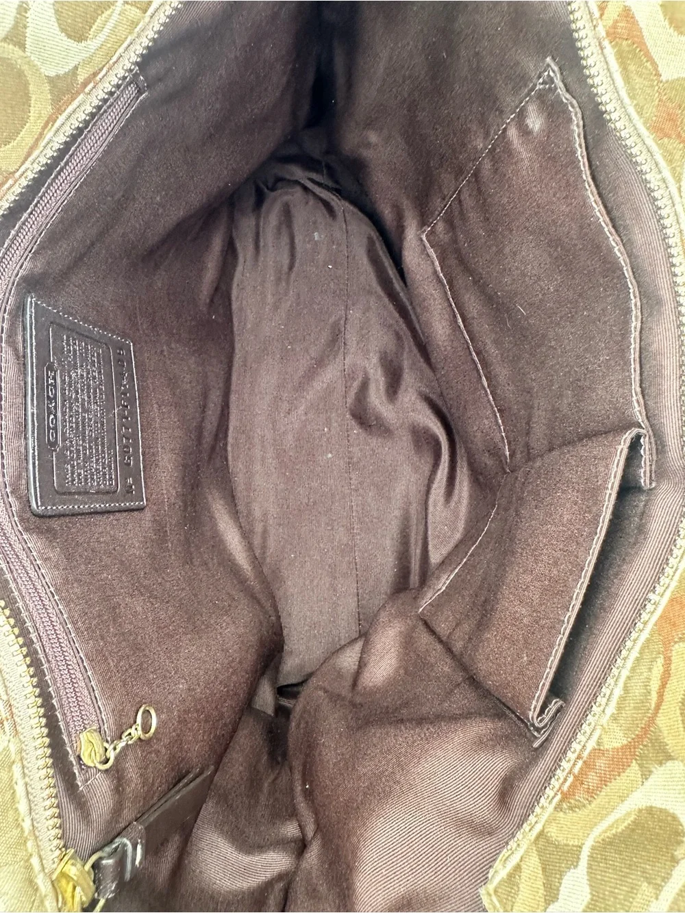 Coach Patchwork Leather Tote Bag in Brown/Tan